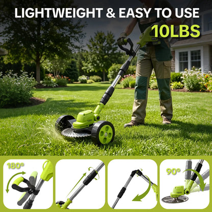 3-in-1 Cordless Lawn Mower with 2×21V Batteries
